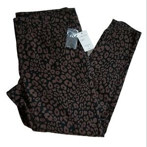 SANCTUARY Leopard Twill Pants Black/Brown Size 29